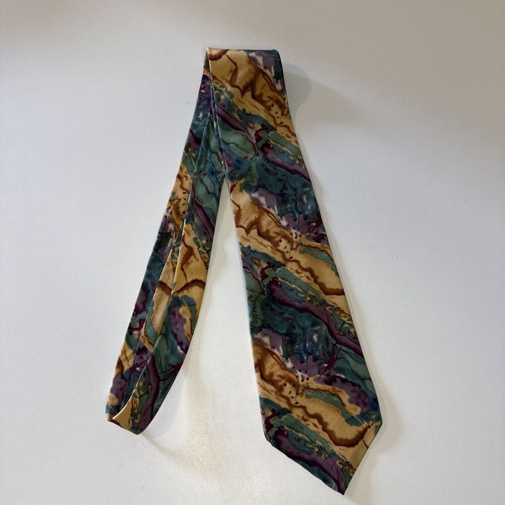Vintage 1996 J. Garcia Wetlands I Collection 14 Silk Tie Jerry Garcia 100% Silk